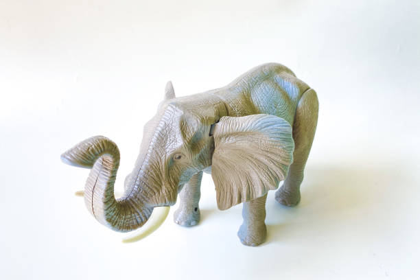 istock Large children's toy elephant on a white background 1669844040