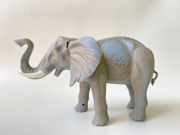 istock Large children's toy elephant on a white background 1669844562