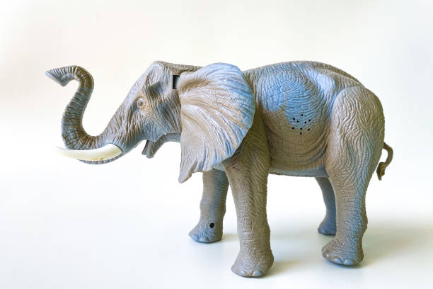 istock Large children's toy elephant on a white background 1669845674