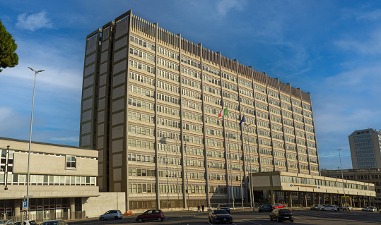 Palace of the council of Europe in Strasbourg, France. July, 12th, 2020