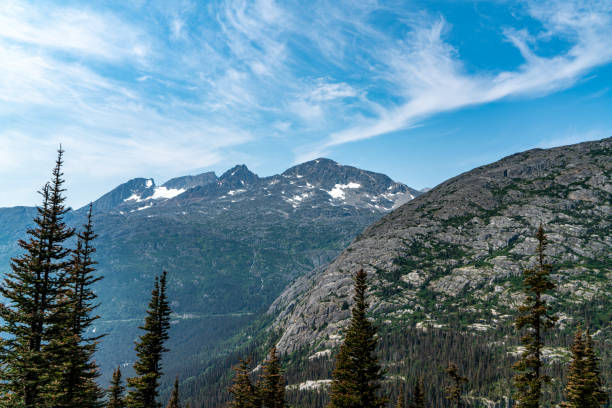istock White Pass Summit excursion tour train in the mountains, Alaska, USA. 1669910073