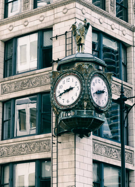istock Clock on city street. 1669929576