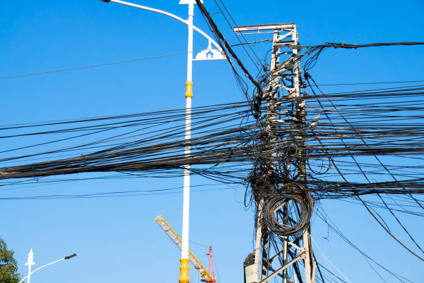 istock Utility pole in Vientiane, Laos 1669997352