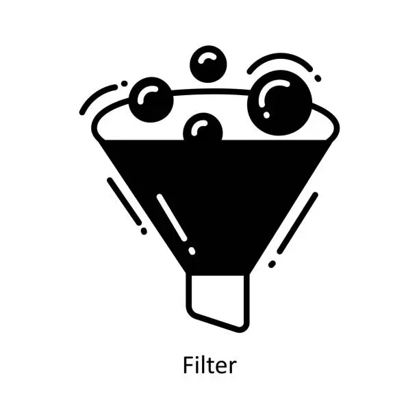 Vector illustration of Filter doodle Icon Design illustration. Ecommerce and shopping Symbol on White background EPS 10 File
