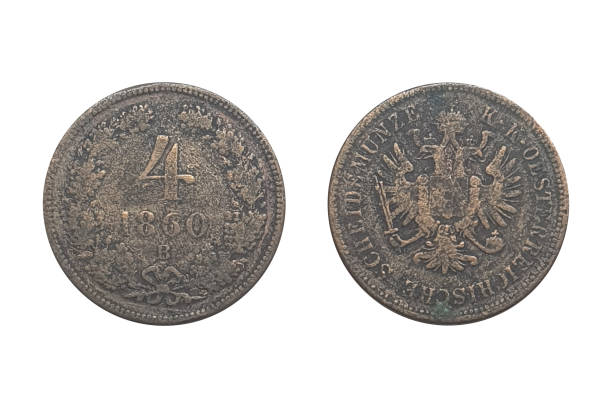 istock 1860-B Austria 4 Kreuzer. Austrian 4 kreuzers 1860 coin B 1670065342