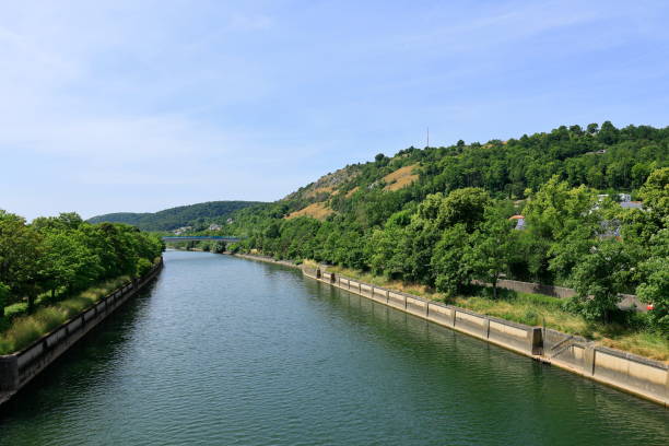 Main Danube Canal flows through the town of Kelheim