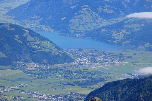 View over Zell am See to Lake Zell