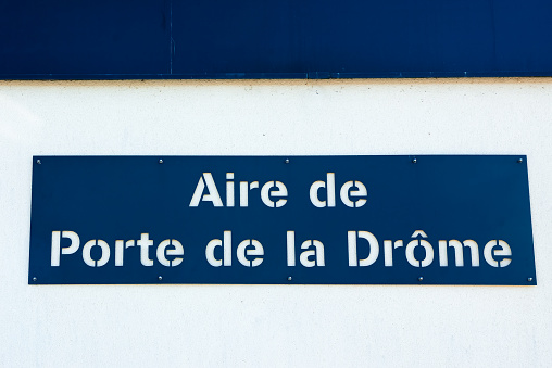 La Baume, France - July 30, 2023: Service area Aire de Porte de la Drome along the A49 in France
