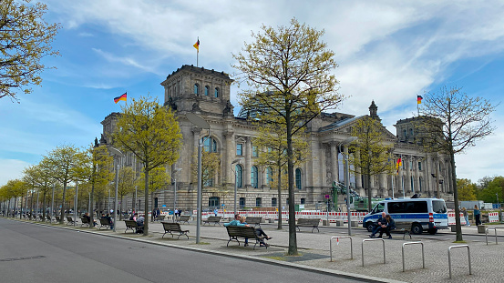 German Reichstag, Berlin, Germany. The historic building is seat of Bundestag, the German Parliament