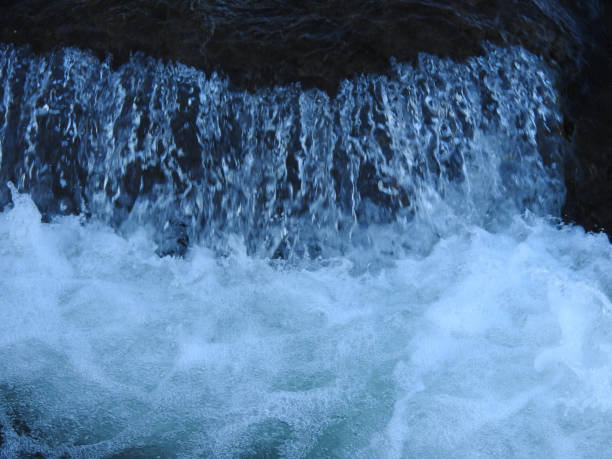 water and only water, gushing from a fountain or a river current