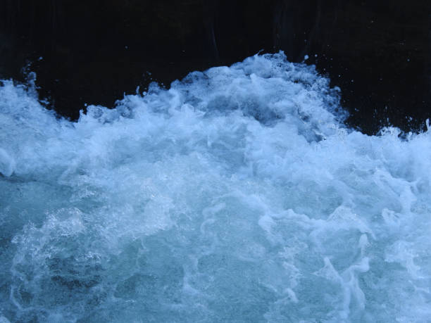 water and only water, gushing from a fountain or a river current