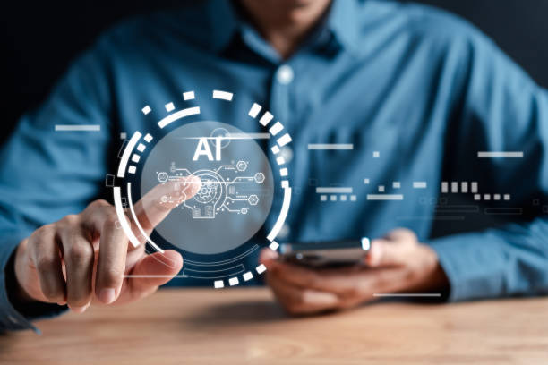 istock Businessman using ai technology. chat bot with AI Artificial Intelligence generate. Futuristic technology, robot in online system. Business in future to invest and develop corporate concept. 1670290886