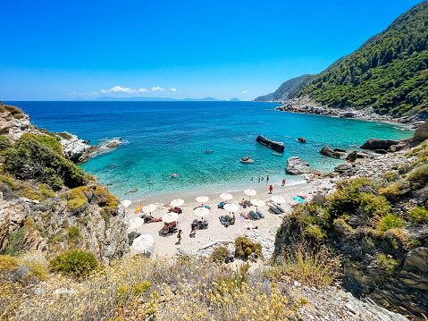 Agios Ioannis beach on Skopelos island.