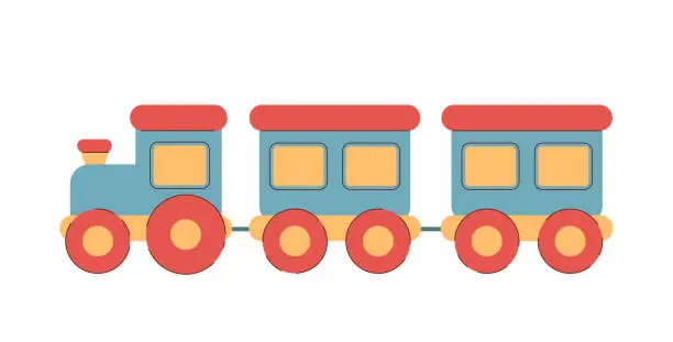 Vector illustration of Toy train vector concept