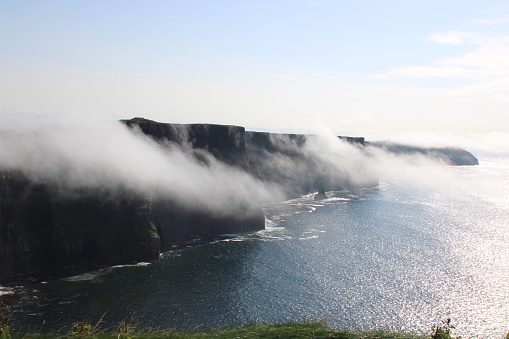 Cloud covering the cliffs, at Cliffs of Moher