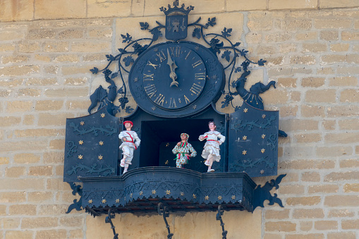 Discover the timeless charm of the province of Guardia, Vitoria, through our exquisite photography of the Carrillon clock. This beautifully captured masterpiece embodies the essence of tradition and craftsmanship. Elevate your space with a piece of history. Immerse yourself in the world of exquisite timekeeping.