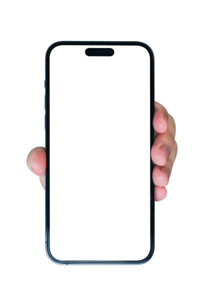 istock Hand showing smartphone with blank screen isolated on white background 1670569590