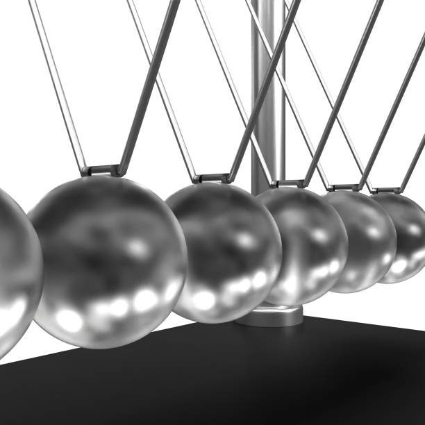 istock 3D glass pendulum ball. 3D render illustration. 1670724905