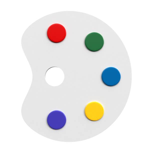 istock 3D white color palette. 3D render illustration. 1670725851