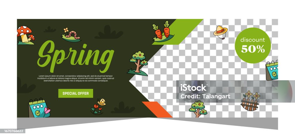 Spring Banner Background Design Spring Banner Template Design Vector Design Stock Illustration ...