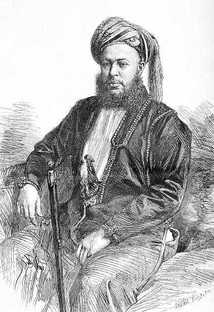 illustrations, cliparts, dessins animés et icônes de sultan de zanzibar s. a. barghash ben dit - sultan