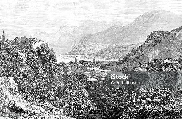 Gresivaudan 渓谷の景観 - 19世紀風のベクターアート素材や画像を多数ご用意 - 19世紀風, イラストレーション, カットアウト