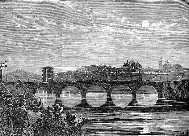ilustrações de stock, clip art, desenhos animados e ícones de michelangelo 100 ano de aniversário comemoração - ponte vecchio