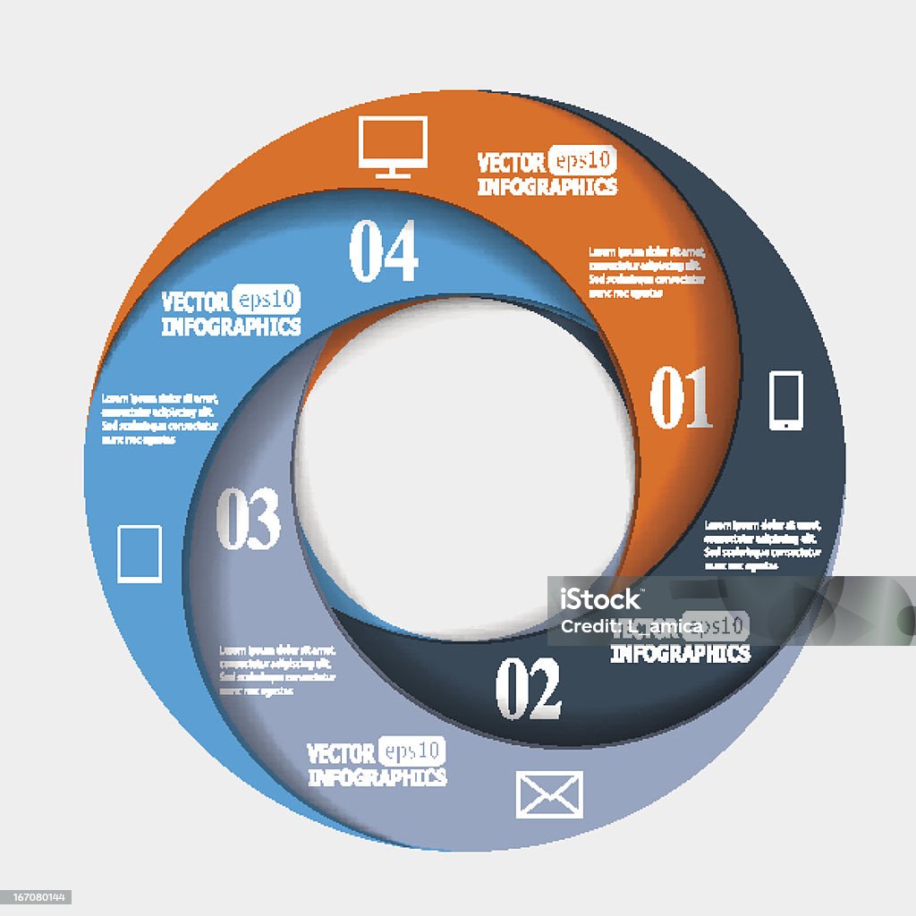 추상적임 종이 infografics - 로열티 프리 0명 벡터 아트