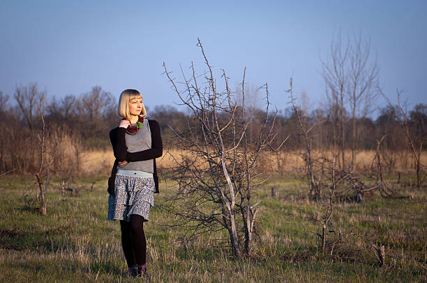 Portrait of a young woman outdoor stock photo