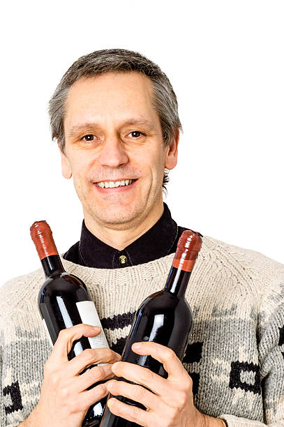 istock Man with bottles of wine 167080169