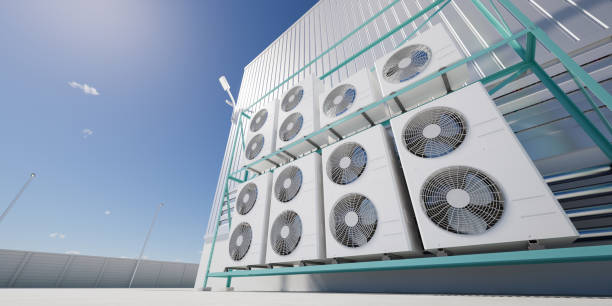 istock 3d rendering of condenser unit for hvac system. 1670821168