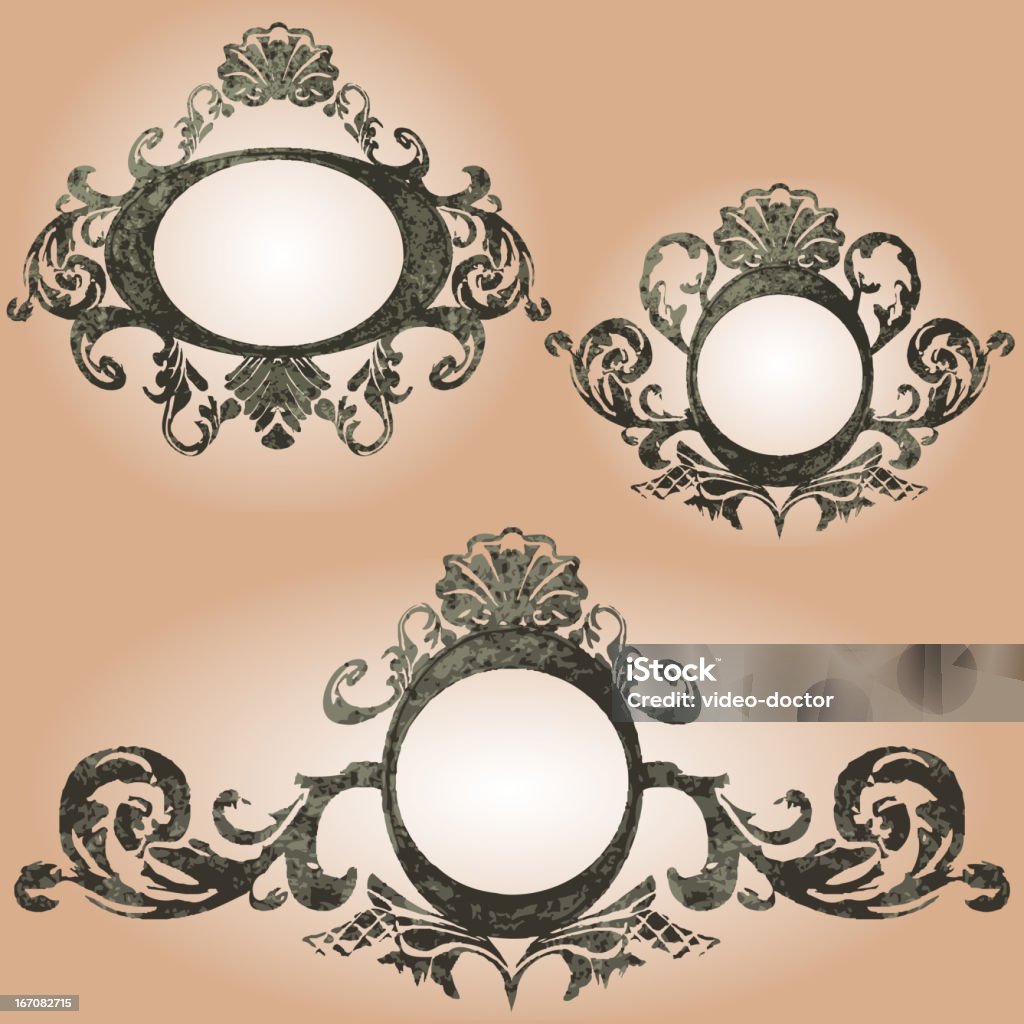 vector vintage frames set - arte vectorial de Anticuado libre de derechos