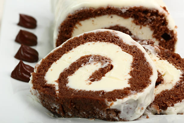 istock Chocolate Cake Roulade with Mascarpone Cream 167083172