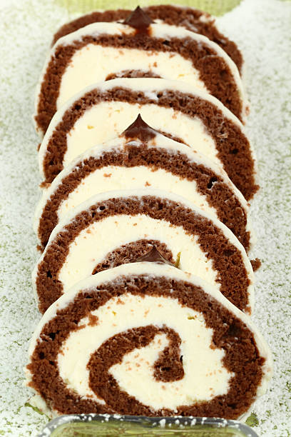 istock Chocolate Cake Roulade with Mascarpone Cream 167083178