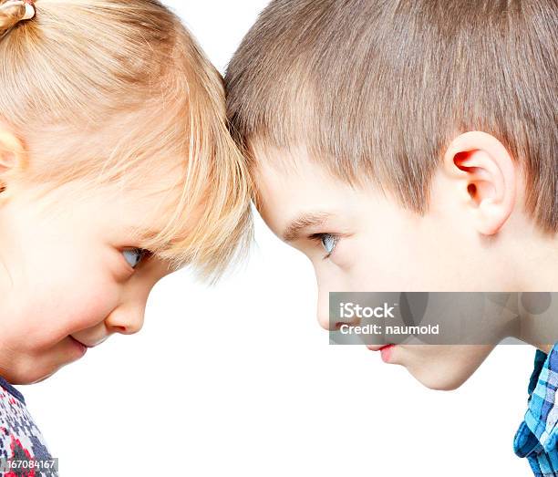 Children Facing Each Other Stock Photo - Download Image Now - Arguing, Brother, Sister