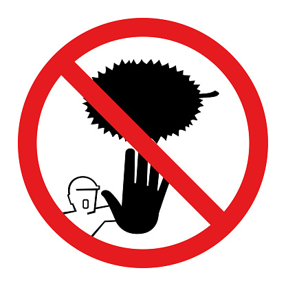 Symbol for not bringing durian into Vector illustration