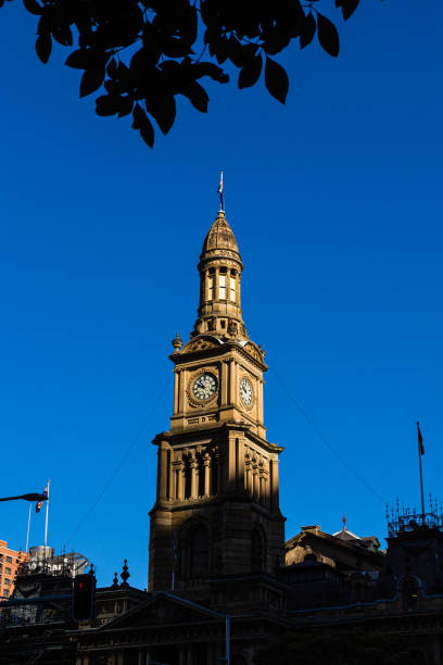 istock Clock tower in a town hall in Sydney, Australia 1670870816