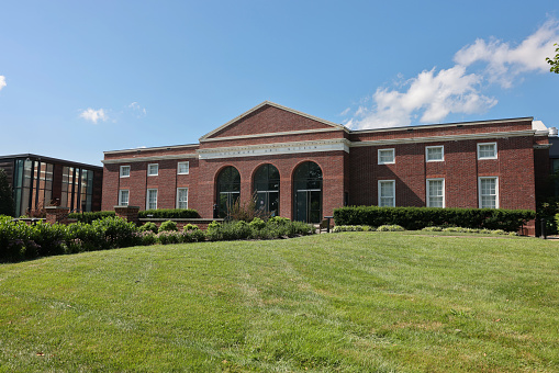Wilmington, Delaware, USA - Jul 21, 2023: The exterior view of Delaware Art Museum