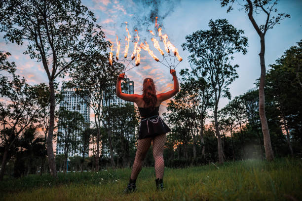 istock Fire Dancers at an Urban Park 1671033507