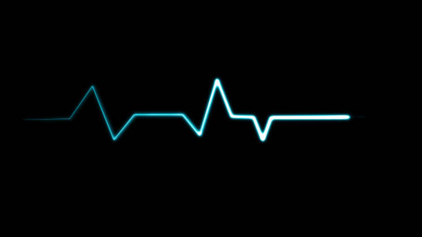 istock heartbeat monitor in black background with neon light. 1671158718
