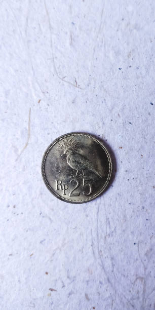 istock Old coin on a paper background. Selective focus. Shallow depth of field 1671186352