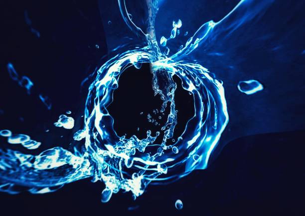 istock 3d illustration with swirling abstract blue waves and splashes 1671187927