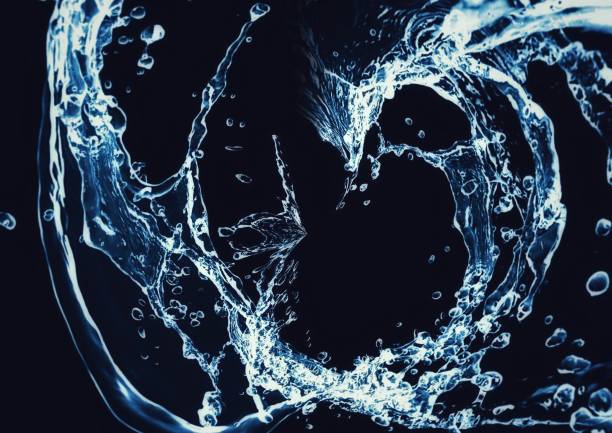 istock 3d illustration with swirling abstract blue waves and splashes 1671187930