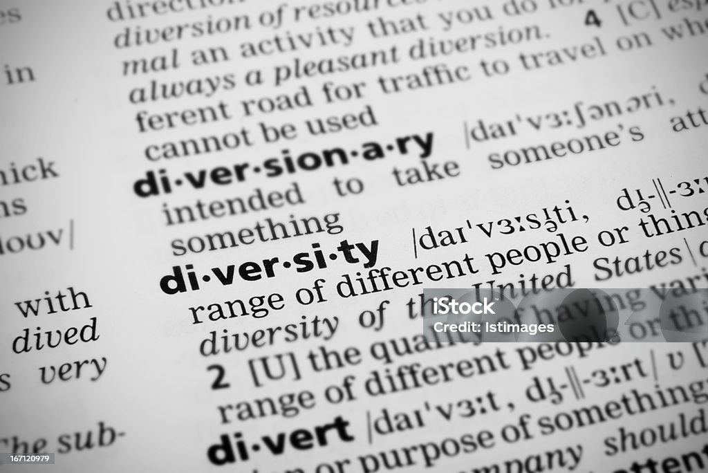 Diversità nel dizionario - Foto stock royalty-free di Alfabeto