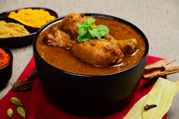 istock Spicy chicken masala in bowl 1671231985