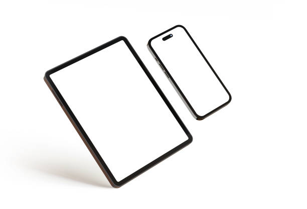 istock Set of tablet and phone isolated on white background 1671245647