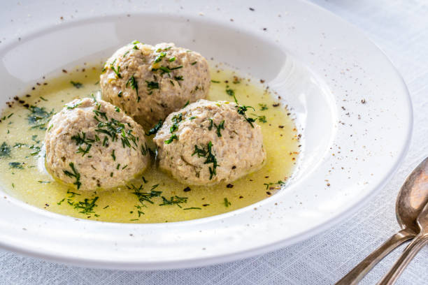 istock Roasted meatballs in dill sauce 1671249440