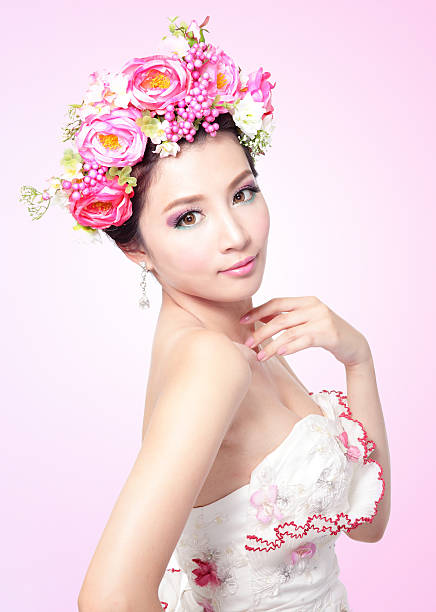 istock Beauty bride smile face with Professional Makeup 167125445