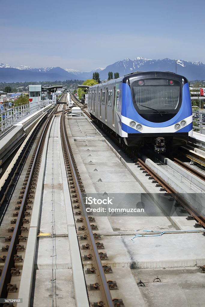 Kolejki napowietrznej Skytrain - Zbiór zdjęć royalty-free (Vancouver - Kanada)