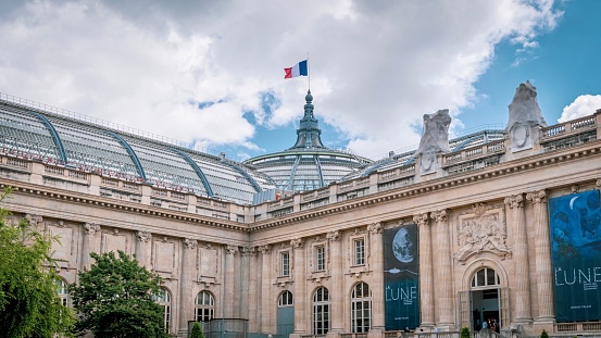 Paris, France – July 06, 2019: A magnificent view of the Grand Palais Museum in Paris, France.